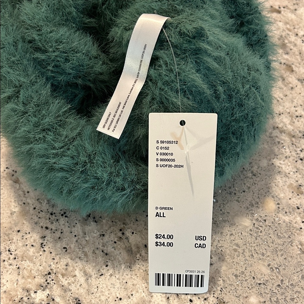 Urban Outfitters Green Fuzzy Hat - Picture 2 of 3